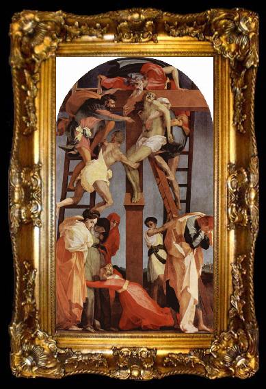 framed  Rosso Fiorentino Deposition (mk08), ta009-2
